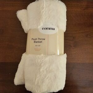 Comma Home Plush Throw Blanket 50"x60" NWOB